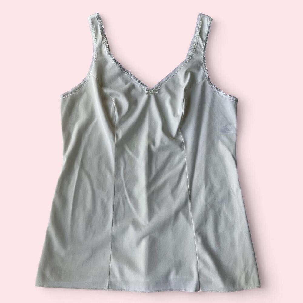 Vintage Merville Ivory Lace Cami Slip Top.